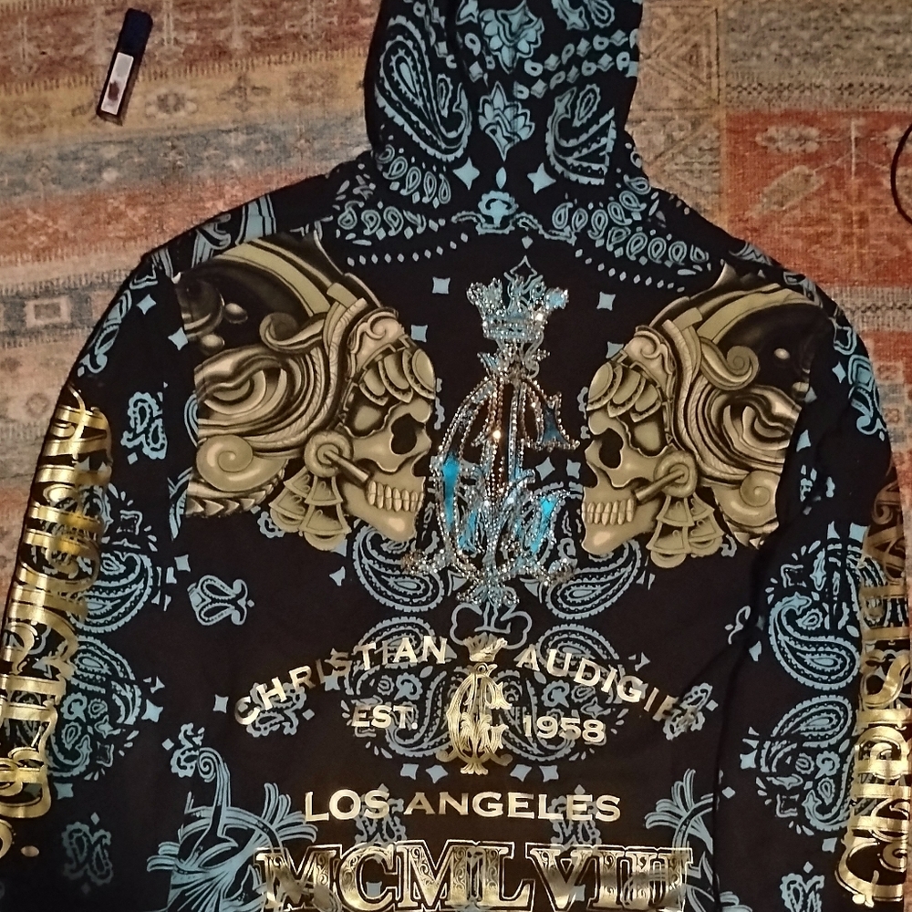 Vintage Christian Audigier Graphic Hoodie